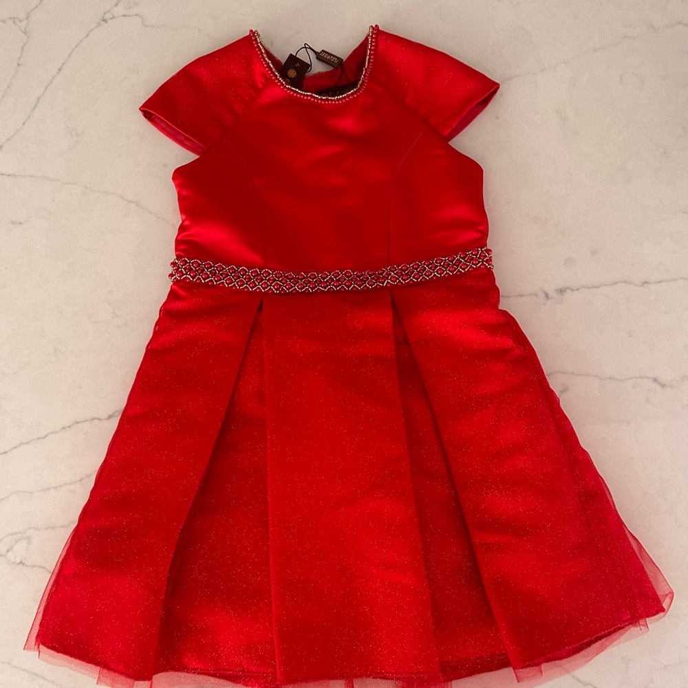 Fleurisse- special occasions sparkly satin dress- NWT